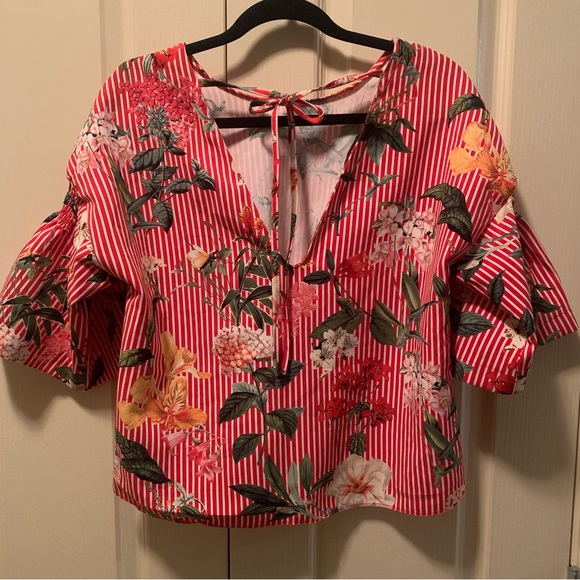 Zara Basic floral blouse - Picture 7 of 9